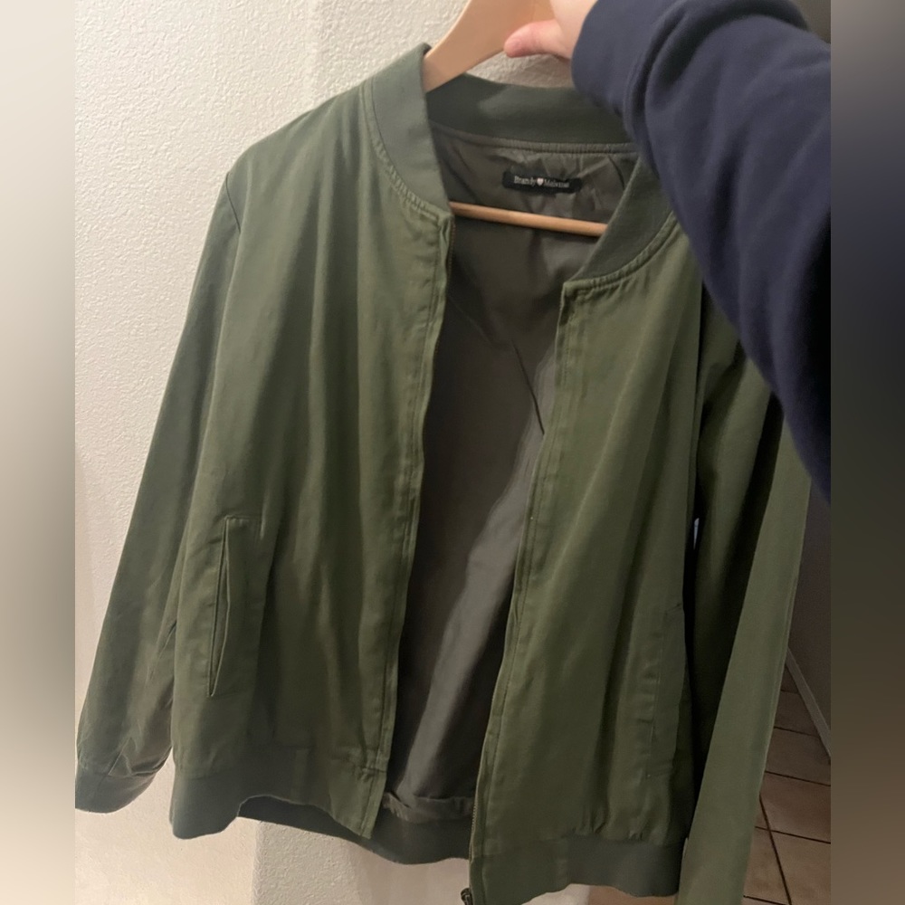 Olive green bomber jacket